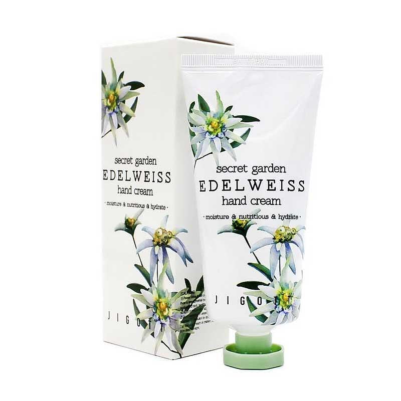 Крем за ръце с еделвайс растителни екстракти и бета -глюкан Jigott Secret Garden Edelweiss Hand Cream