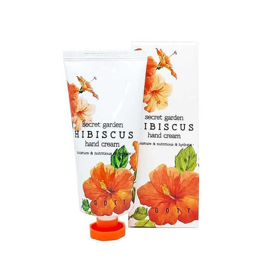 Крем за ръце с хибискус, растителни екстракти и бета-глюкан Jigott Secret Garden Hibiscus Hand Cream