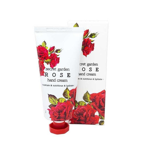 Крем за ръце с роза растителни екстракти и бета-глюкан Jigott Secret Garden Rose Hand Cream