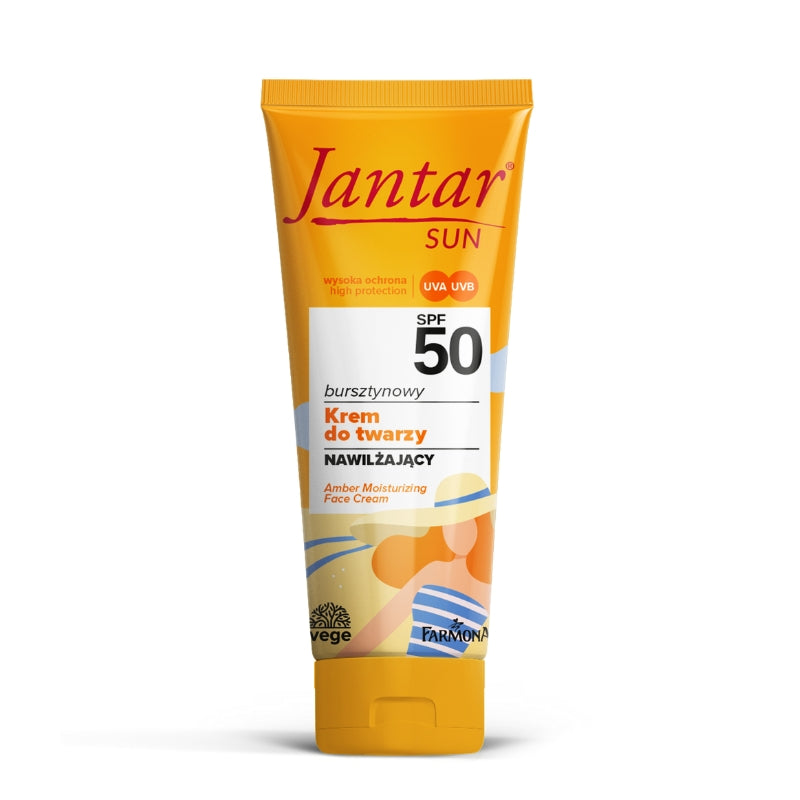 Слънцезащитен крем за лице с висока защита SPF 50 Farmona Jantar SUN Amber