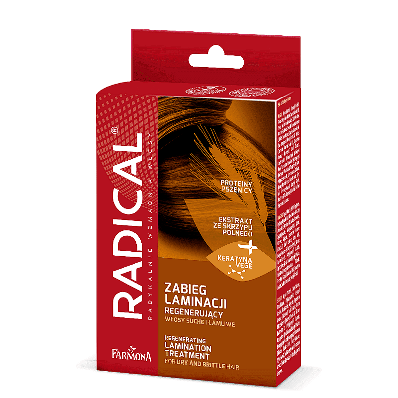 Ламинираща терапия за блясък при  увредена и цъфтяща коса Farmona Radical