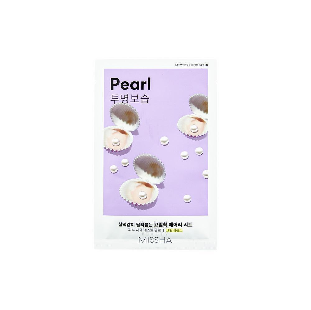 Маска за лице с екстракт от перли за уморена кожа Missha Airy Fit Sheet Mask Pearl