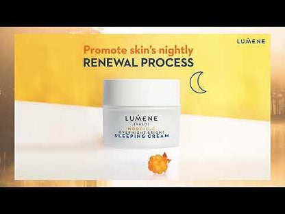 Нощен крем с витамин С за блясък и сияние за всеки тип кожа Lumene NORDIC-C Valo
