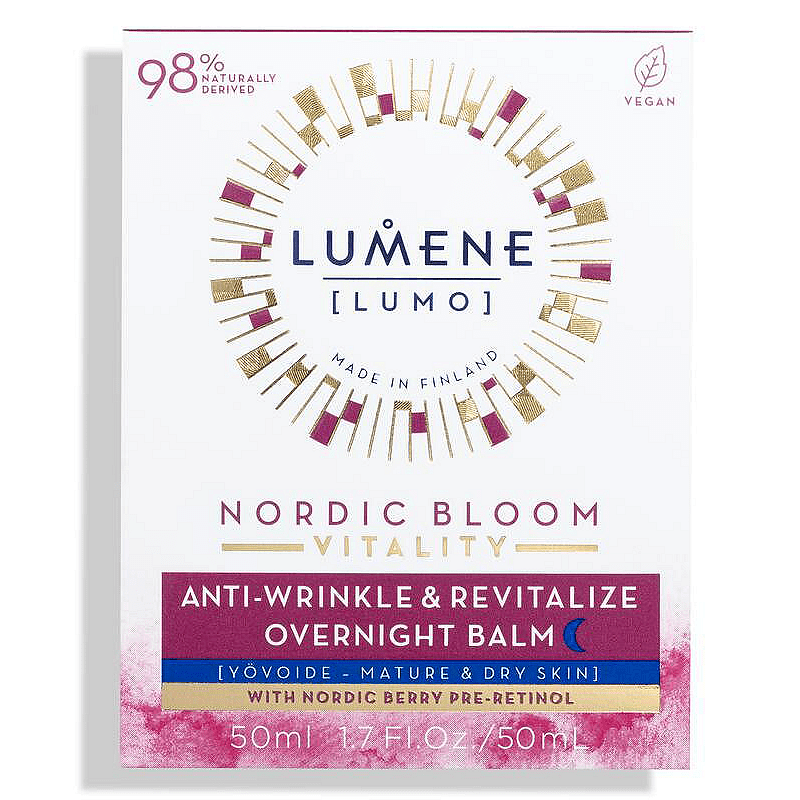 Ревитализиращ нощен крем против видими признаци на стареене Lumene NORDIC BLOOM Lumo Vitality