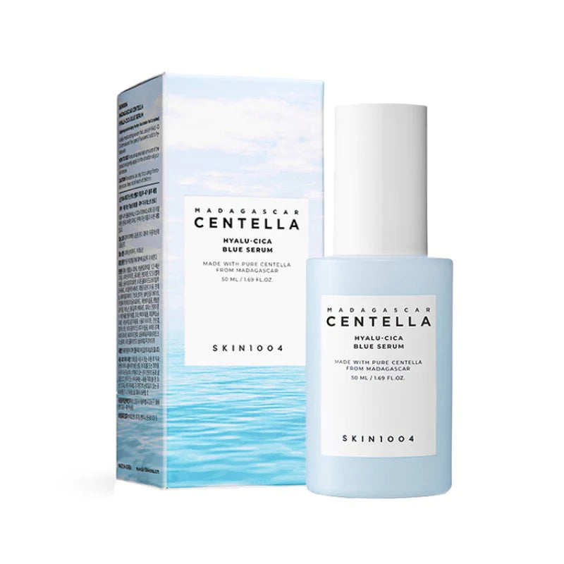 Серум за лице с азиатска центела и 5 вида хиалуронова киселина Skin1004 Madagascar Centella HYALU-CICA Blue Serum