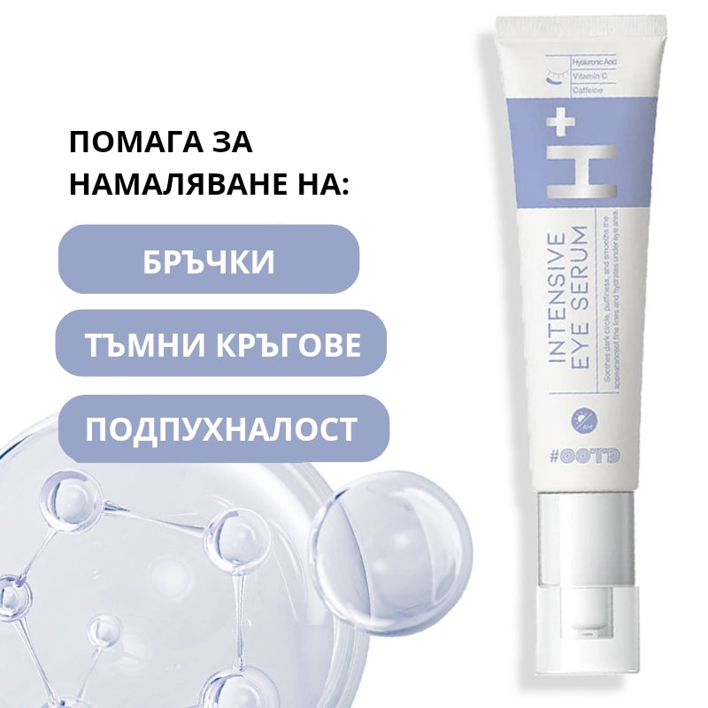 Озаряващ околоочен серум с Хиалуронова киселина OOTD Intensive Eye Serum H+