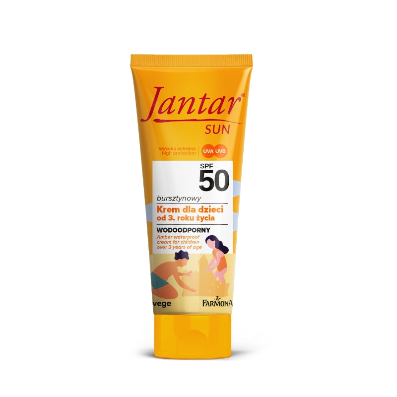 Слънцезащитен крем за деца над 3 години с висока защита SPF 50 Farmona Jantar SUN