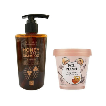 Сет за блясък интензивна хидратация и подхранване на косата Doori Honey & Egg Planet