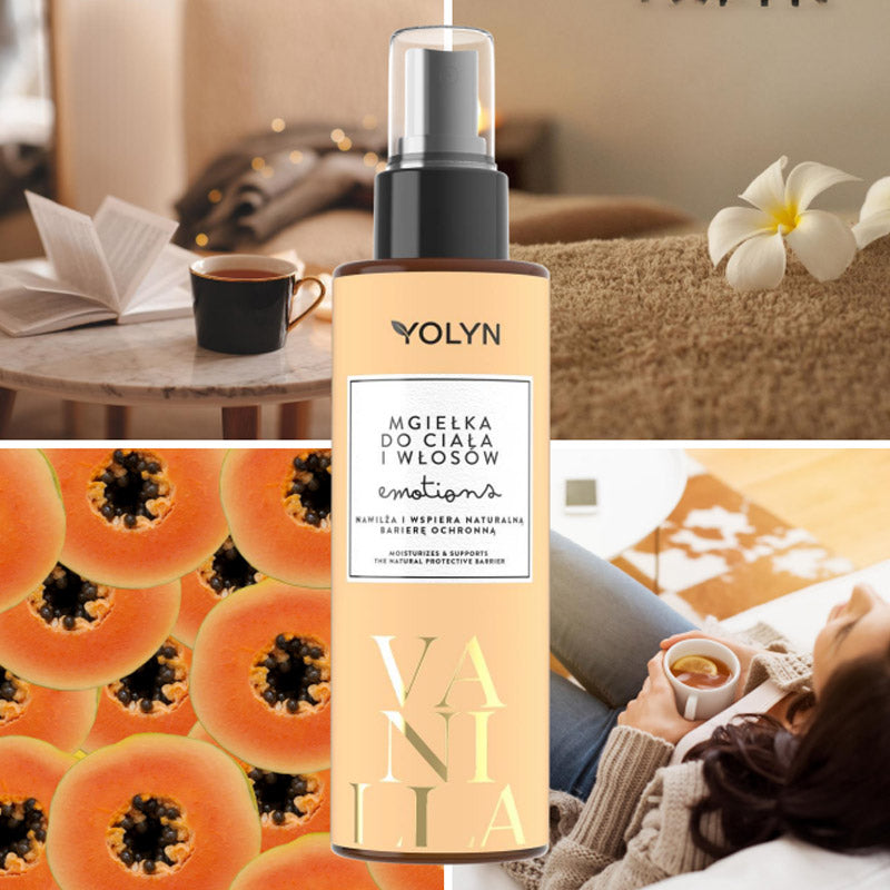 Мист-парфюм за коса и тяло ВАНИЛОВА МАГИЯ YOLYN Vanilla Emotions Perfumed Body and Hair Mist