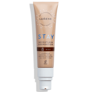 Веган Дълготраен Фон дьо тен с минерален  SPF 30 Lumene Stay Weightless Foundation