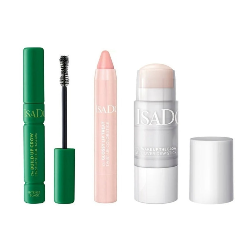 Сет Изящен грим Isadora Intense Black The Build Up Grow § The Wake Up The Glow All Over Dew Stick § Twist Up Color Stick